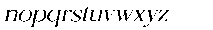 Galnery Slanted Font LOWERCASE