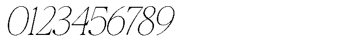 Galnery Thin Condensed Slanted Font OTHER CHARS