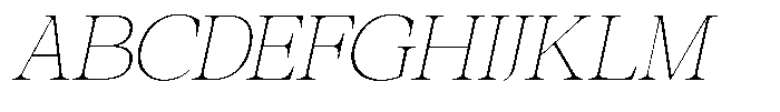 Galnery Thin Condensed Slanted Font UPPERCASE