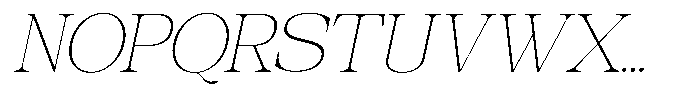 Galnery Thin Condensed Slanted Font UPPERCASE