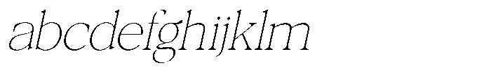 Galnery Thin Condensed Slanted FONT