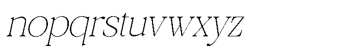 Galnery Thin Condensed Slanted Font LOWERCASE