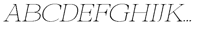 Galnery Thin Expanded Slanted Font UPPERCASE