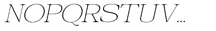 Galnery Thin Expanded Slanted Font UPPERCASE