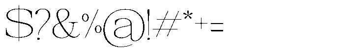 Galnery Thin Expanded Font OTHER CHARS