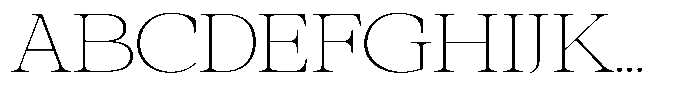 Galnery Thin Expanded Font UPPERCASE