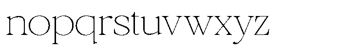 Galnery Thin Expanded Font LOWERCASE