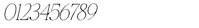 Galnery Thin Extra Condensed Slanted Font OTHER CHARS