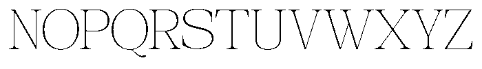 Galnery Thin Extra Condensed Font UPPERCASE