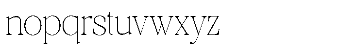 Galnery Thin Extra Condensed Font LOWERCASE