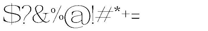 Galnery Thin Extra Exp Font OTHER CHARS