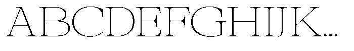 Galnery Thin Extra Exp Font UPPERCASE