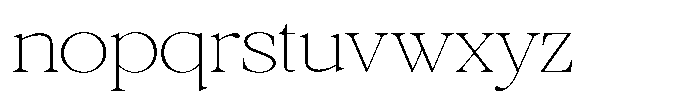 Galnery Thin Extra Exp Font LOWERCASE