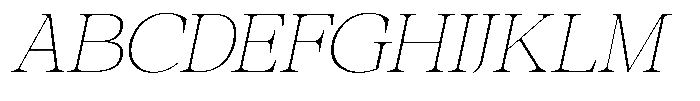 Galnery Thin Semi Condensed Slanted Font UPPERCASE