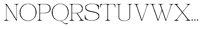 Galnery Thin Semi Condensed Font UPPERCASE