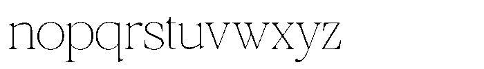 Galnery Thin Semi Condensed Font LOWERCASE