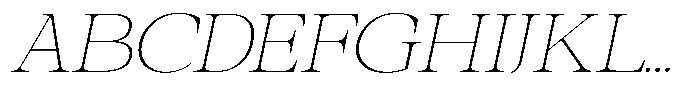 Galnery Thin Semi Exp Slanted Font UPPERCASE
