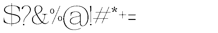 Galnery Thin Semi Exp Font OTHER CHARS