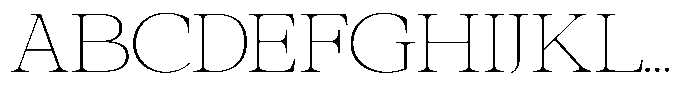 Galnery Thin Semi Exp Font UPPERCASE