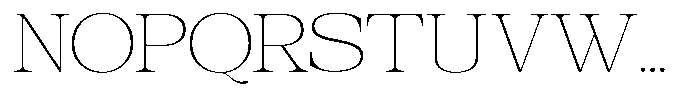 Galnery Thin Semi Exp Font UPPERCASE