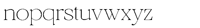 Galnery Thin Semi Exp Font LOWERCASE