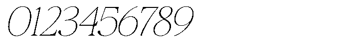 Galnery Thin Slanted Font OTHER CHARS