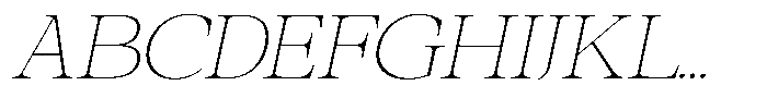 Galnery Thin Slanted Font UPPERCASE