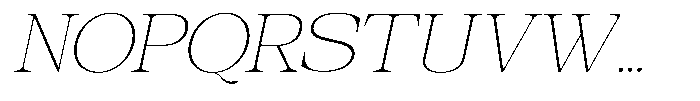 Galnery Thin Slanted Font UPPERCASE