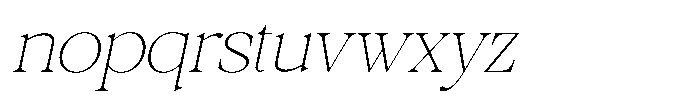 Galnery Thin Slanted Font LOWERCASE