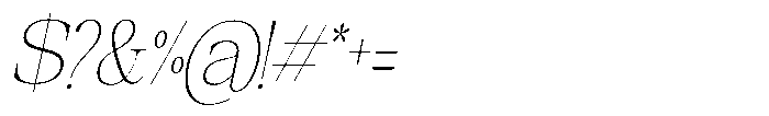 Galnery Thin Ultra Condensed Slanted Font OTHER CHARS