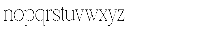 Galnery Thin Ultra Condensed Font LOWERCASE