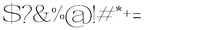 Galnery Thin Ultra Exp Font OTHER CHARS
