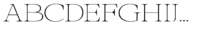 Galnery Thin Ultra Exp Font UPPERCASE