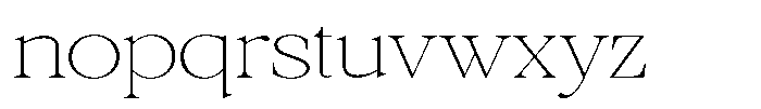 Galnery Thin Ultra Exp Font LOWERCASE