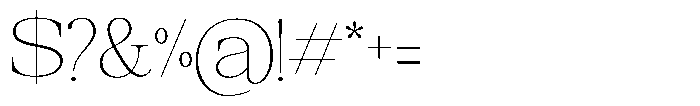 Galnery Thin Font OTHER CHARS