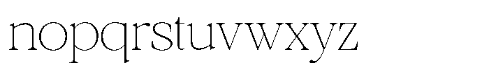 Galnery Thin Font LOWERCASE