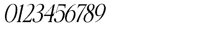 Galnery Ultra Condensed Slanted Font OTHER CHARS