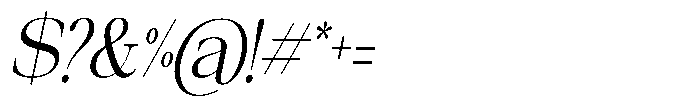 Galnery Ultra Condensed Slanted Font OTHER CHARS