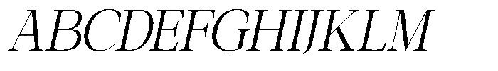 Galnery Ultra Condensed Slanted Font UPPERCASE