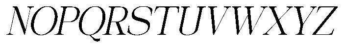 Galnery Ultra Condensed Slanted Font UPPERCASE