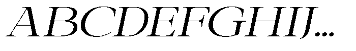 Galnery Ultra Exp Slanted Font UPPERCASE