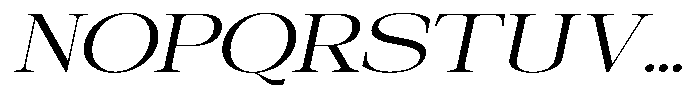 Galnery Ultra Exp Slanted Font UPPERCASE