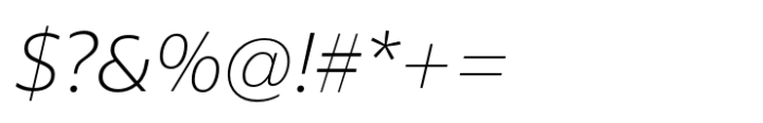 Galvani Extralight Italic Font OTHER CHARS