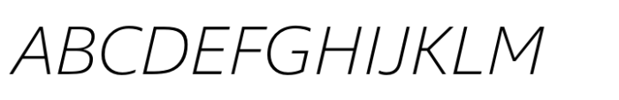 Galvani Extralight Italic Font UPPERCASE
