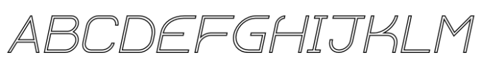 Galvantur Oblique Outlines Font UPPERCASE