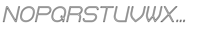 Galvantur Oblique Outlines Font UPPERCASE