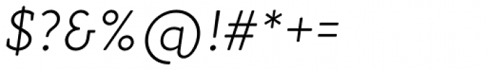 Gambero Thin Italic Font OTHER CHARS