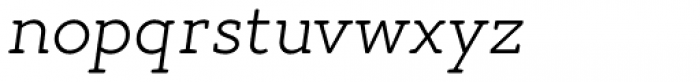 Gambero Thin Italic Font LOWERCASE