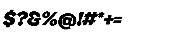 Gamble 800 Italic Font OTHER CHARS