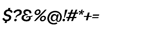 Gamble SQ 500 Italic Font OTHER CHARS